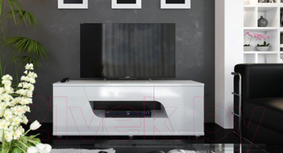 Тумба ТриЯ ТВ Diamond тип 5 (белый глянец)