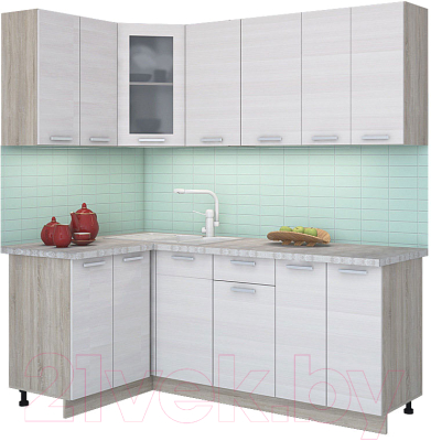 Готовая кухня Интерлиния Мила 12x20 - фото