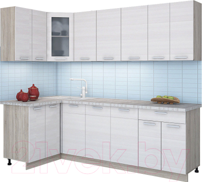 Готовая кухня Интерлиния Мила 12x24 - фото
