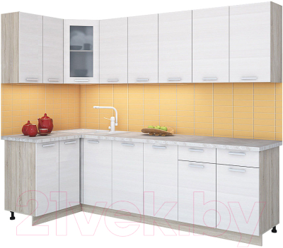 Готовая кухня Интерлиния Мила 12x26 - фото