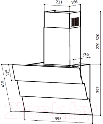 Вытяжка наклонная Lex Rio GS 60 / CHTI000371