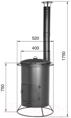 Печь-мангал Везувий 12л