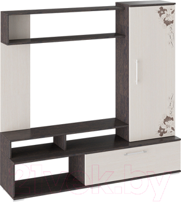 Стенка ТриЯ Сиена (венге цаво/дуб молочный с рисунком) - фото