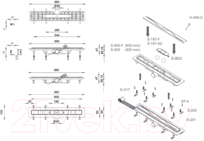 Трап для душа Styron STY-CH-60