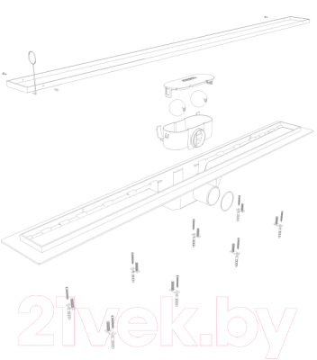 Трап для душа Styron Medium STY-M-90-FF