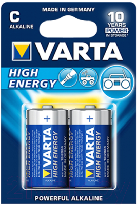 Комплект батареек Varta High Energy 2C 1.5V LR6 / 04914121412