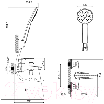 Смеситель Iddis Ray RAYBL02I02