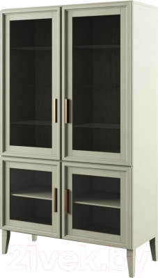 Шкаф с витриной Молодечномебель Charlie D-4 ВМФ-1503 (серый агат Р) - фото