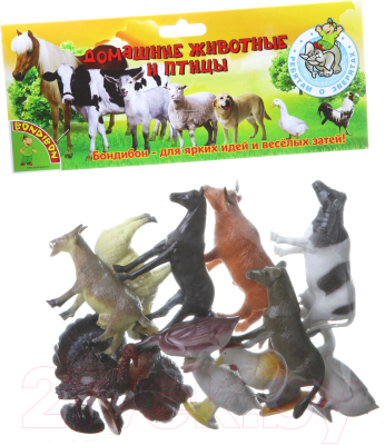 Набор фигурок игровых Bondibon Ребятам о зверятах / ВВ1635 - фото