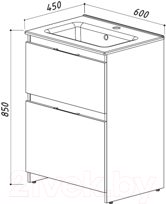 Тумба с умывальником Belux Сидней-Женева Н60-02