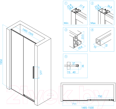 Душевая дверь RGW 32321215-11