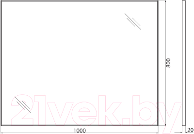 Зеркало BelBagno SPC-AL-1000-800