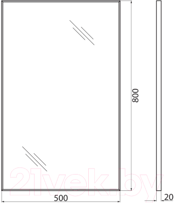 Зеркало BelBagno SPC-AL-500-800