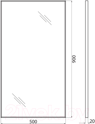 Зеркало BelBagno SPC-AL-500-900