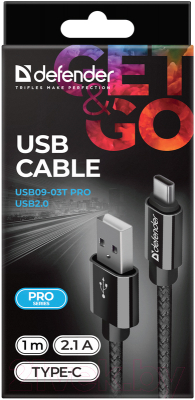 Кабель Defender USB09-03T Pro / 87814