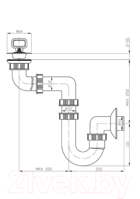 Сифон Plast Brno EU40340