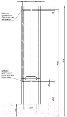 Шкаф-пенал для ванной Aquanet София 35 / 207046