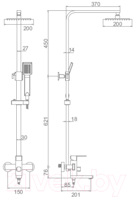 Душевая система Ledeme L72433