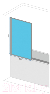 Стеклянная шторка для ванны REA K4570