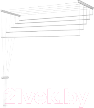 Сушилка для белья Comfort Alumin Group Euro Premium Потолочная 5 прутьев 200см - фото