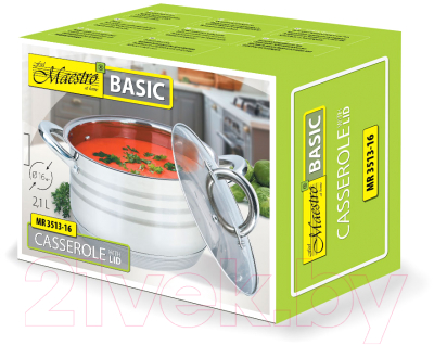 Кастрюля Maestro Basic MR-3513-20