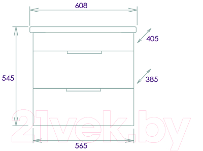 Тумба под умывальник Onika Легран 60.13