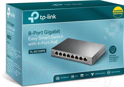 Коммутатор TP-Link TL-SG108PE