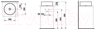 Умывальник Laufen Living Square 8114350001121