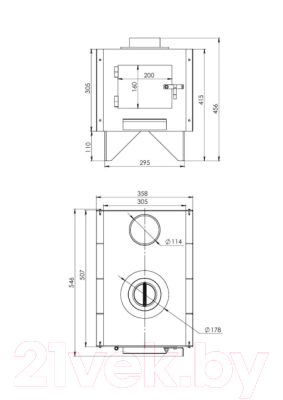 Печь отопительная Мета-бел Ямал АОТ 6.0
