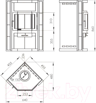 Печь-камин Мета-бел Нева АОТ 6.0