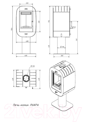 Печь-камин Мета-бел Луара АОТ 6.0-01