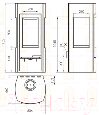 Печь-камин Мета-бел Неман АОТ 7.0-01