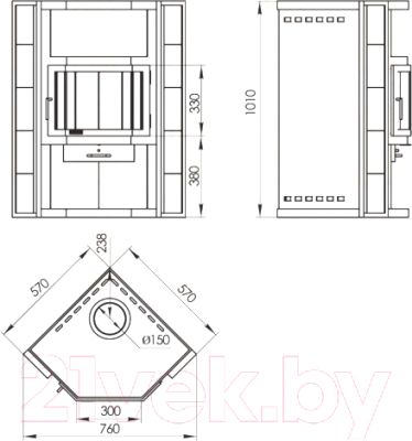 Печь-камин Мета-бел Амур АОТ 9.0-04