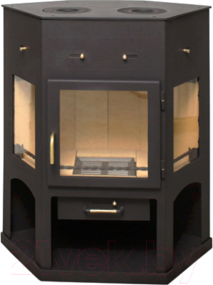 Печь-камин Мета-бел Енисей АОТ 11.0 (с плитой) - фото