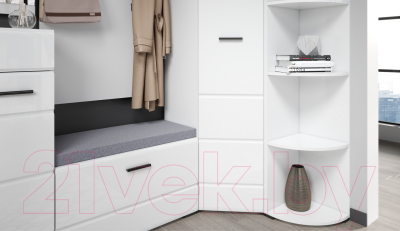 Угловое окончание для шкафа Империал Йорк 524 (белый жемчуг)