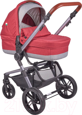 Детская универсальная коляска Farfello Zuma Duo Comfort 2 в 1 / ZDC-11 (рубиновый) - фото