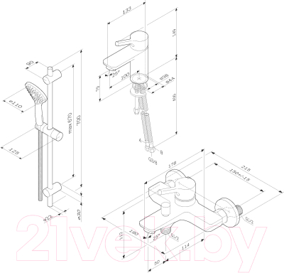 Комплект смесителей AM.PM F40985B00