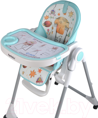 Стульчик для кормления Farfello Grace (небесно-голубой)