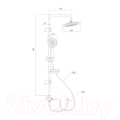 Душевая система Gross Aqua Delta GA9007