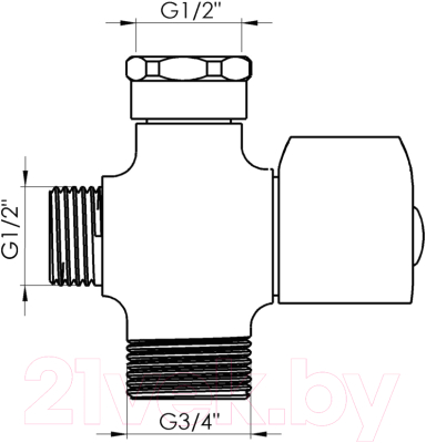 Дивертор для смесителя Rubineta 636507