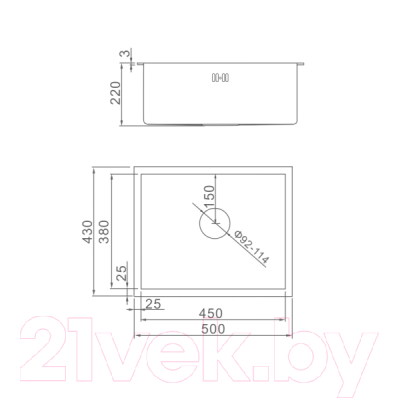 Мойка кухонная Gerhans K35043B