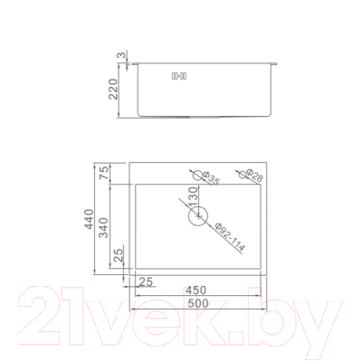 Мойка кухонная Gerhans K35044