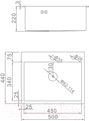 Мойка кухонная Gerhans K35044B