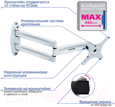 Кронштейн для телевизора Kromax Techno-11W