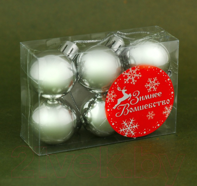 Набор шаров новогодних Зимнее волшебство Глянец / 3505659