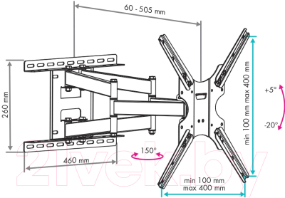 Кронштейн для телевизора VLK Trento-8