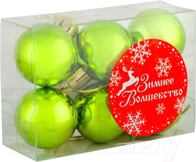 Набор шаров новогодних Зимнее волшебство Глянец / 3505658 - фото