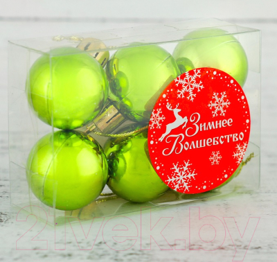 Набор шаров новогодних Зимнее волшебство Глянец / 3505658