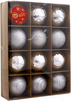 Набор шаров новогодних Зимнее волшебство Глория / 4962731 - фото