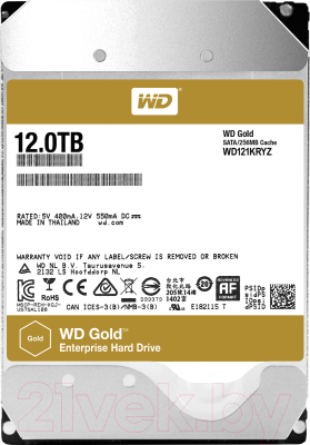 Жесткий диск Western Digital Gold 12TB (WD121KRYZ) - фото